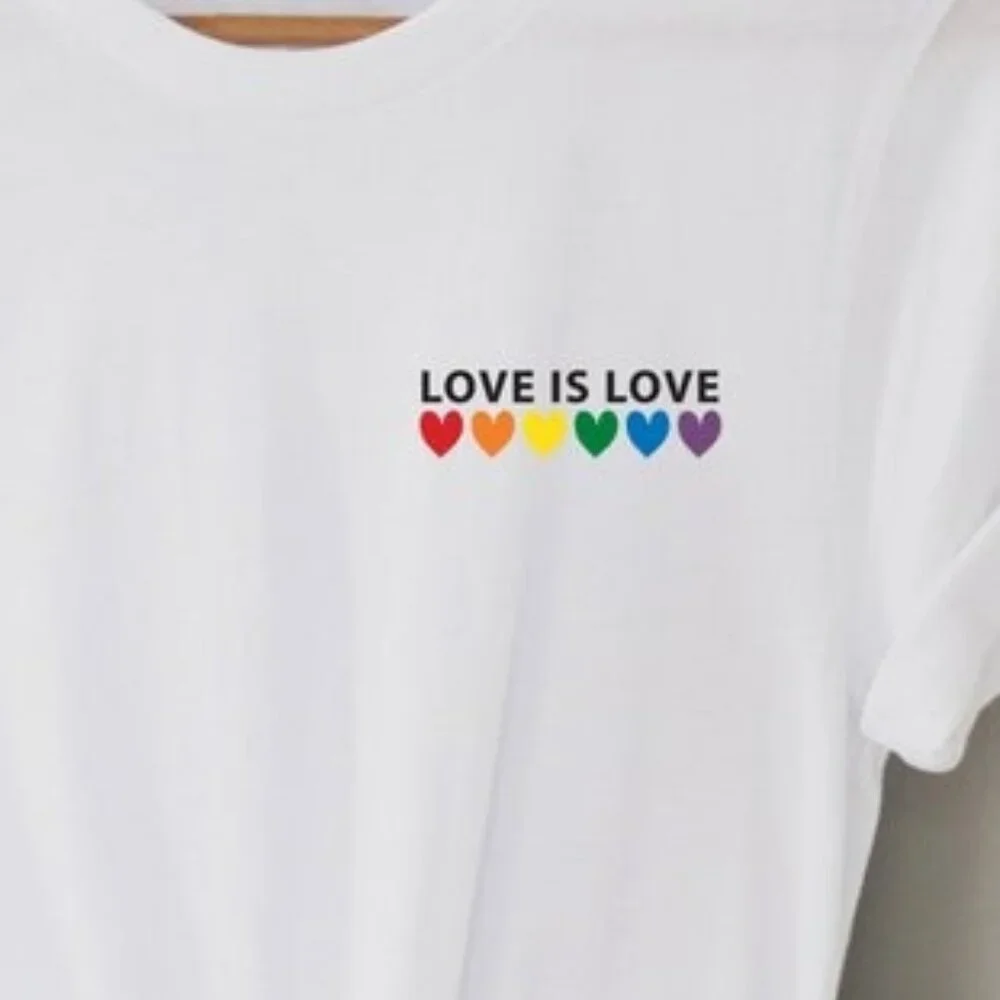Love is Love Rainbow Heart Shirt, Perfect gift, Pride Rainbow Heart T shirt - Picture 3 of 3